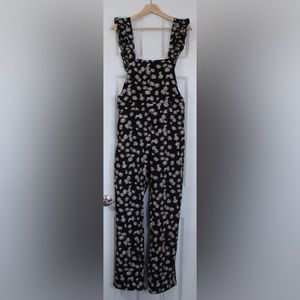 Corduroy floral overalls